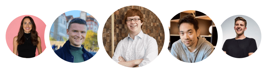 Avatars of Sourceful's helpful staff